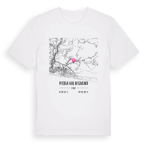 Media Val Bisagno karta t-shirt – ekologisk bomull t-shirt från Pinshirt
