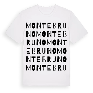 Montebruno ordlek t-shirt – ekologisk bomull t-shirt från Pinshirt