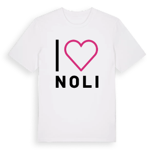 Jag älskar Noli t-shirt stort tryck – ekologisk bomull t-shirt från Pinshirt