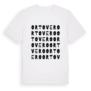 Ortovero ordlek t-shirt – ekologisk bomull t-shirt från Pinshirt