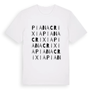 Piana Crixia ordlek t-shirt – ekologisk bomull t-shirt från Pinshirt
