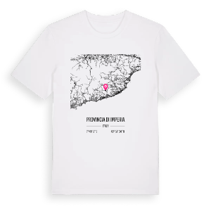 Provincia di Imperia karta t-shirt – ekologisk bomull t-shirt från Pinshirt