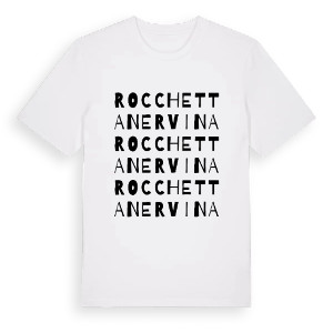 Rocchetta Nervina ordlek t-shirt – ekologisk bomull t-shirt från Pinshirt