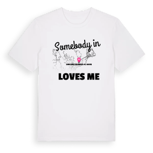 Någon i San Bartolomeo al Mare älskar mig t-shirt – ekologisk bomull t-shirt från Pinshirt