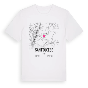 Sant'Olcese karta t-shirt – ekologisk bomull t-shirt från Pinshirt