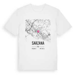 Sarzana karta t-shirt – ekologisk bomull t-shirt från Pinshirt