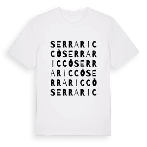 Serra Riccò ordlek t-shirt – ekologisk bomull t-shirt från Pinshirt