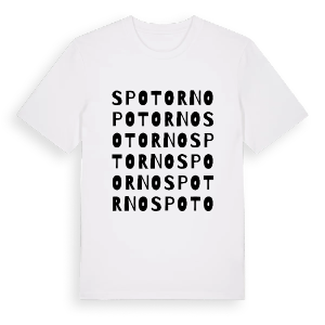 Spotorno ordlek t-shirt – ekologisk bomull t-shirt från Pinshirt