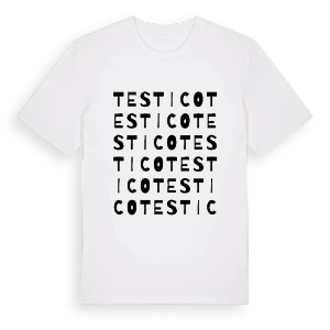 Testico ordlek t-shirt – ekologisk bomull t-shirt från Pinshirt