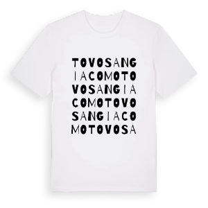 Tovo San Giacomo ordlek t-shirt – ekologisk bomull t-shirt från Pinshirt