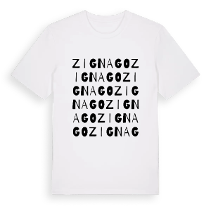 Zignago ordlek t-shirt – ekologisk bomull t-shirt från Pinshirt