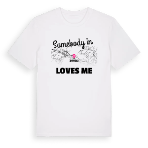 Någon i Zoagli älskar mig t-shirt – ekologisk bomull t-shirt från Pinshirt