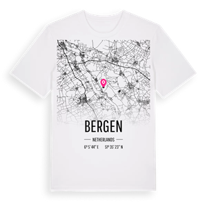 Bergen karta t-shirt – ekologisk bomull t-shirt från Pinshirt