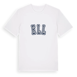 Ell college t-shirt – ekologisk bomull t-shirt från Pinshirt