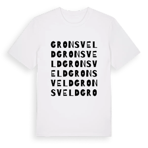 Gronsveld ordlek t-shirt – ekologisk bomull t-shirt från Pinshirt