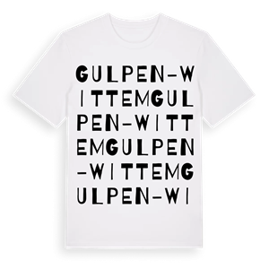 Gulpen-Wittem ordlek t-shirt – ekologisk bomull t-shirt från Pinshirt