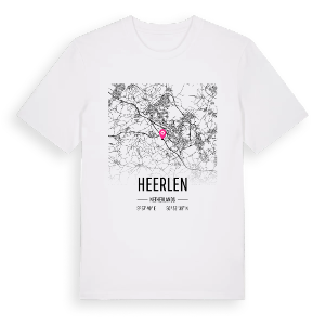 Heerlen karta t-shirt – ekologisk bomull t-shirt från Pinshirt