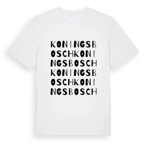 Koningsbosch ordlek t-shirt – ekologisk bomull t-shirt från Pinshirt