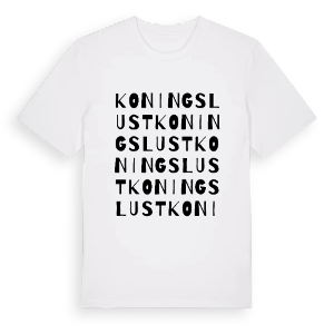 Koningslust ordlek t-shirt – ekologisk bomull t-shirt från Pinshirt