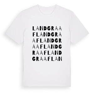 Landgraaf ordlek t-shirt – ekologisk bomull t-shirt från Pinshirt
