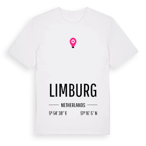 Limburg karta t-shirt – ekologisk bomull t-shirt från Pinshirt