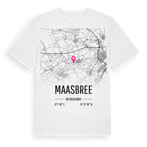 Maasbree karta t-shirt – ekologisk bomull t-shirt från Pinshirt