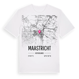 Maastricht karta t-shirt – ekologisk bomull t-shirt från Pinshirt