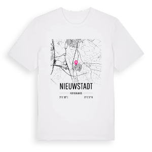 Nieuwstadt karta t-shirt – ekologisk bomull t-shirt från Pinshirt