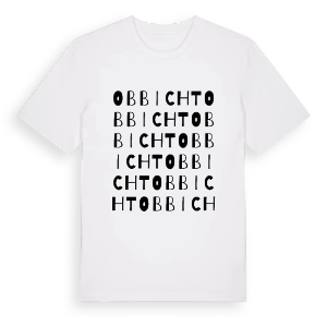 Obbicht ordlek t-shirt – ekologisk bomull t-shirt från Pinshirt