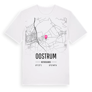 Oostrum karta t-shirt – ekologisk bomull t-shirt från Pinshirt