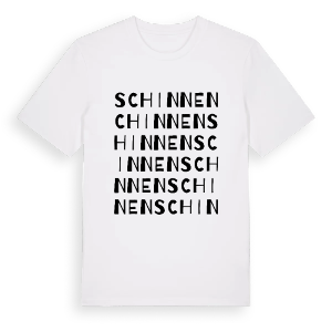 Schinnen ordlek t-shirt – ekologisk bomull t-shirt från Pinshirt