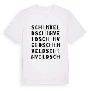 Schinveld ordlek t-shirt – ekologisk bomull t-shirt från Pinshirt