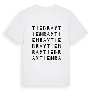 Tienray ordlek t-shirt – ekologisk bomull t-shirt från Pinshirt