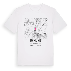 Urmond karta t-shirt – ekologisk bomull t-shirt från Pinshirt