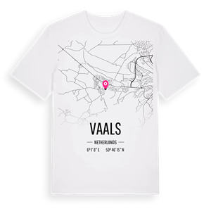 Vaals karta t-shirt – ekologisk bomull t-shirt från Pinshirt