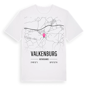 Valkenburg karta t-shirt – ekologisk bomull t-shirt från Pinshirt