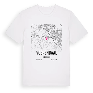 Voerendaal karta t-shirt – ekologisk bomull t-shirt från Pinshirt