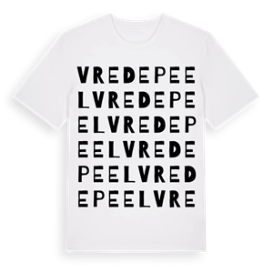 Vredepeel ordlek t-shirt – ekologisk bomull t-shirt från Pinshirt
