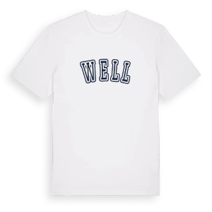 Well college t-shirt – ekologisk bomull t-shirt från Pinshirt