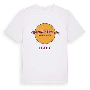 Abbadia Cerreto cirkel t-shirt – ekologisk bomull t-shirt från Pinshirt