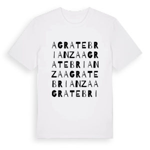 Agrate Brianza ordlek t-shirt – ekologisk bomull t-shirt från Pinshirt