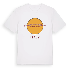 Almenno San Bartolomeo cirkel t-shirt – ekologisk bomull t-shirt från Pinshirt