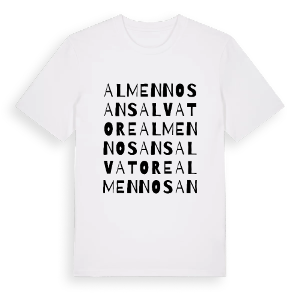 Almenno San Salvatore ordlek t-shirt – ekologisk bomull t-shirt från Pinshirt