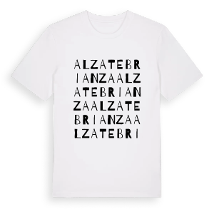 Alzate Brianza ordlek t-shirt – ekologisk bomull t-shirt från Pinshirt