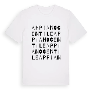 Appiano Gentile ordlek t-shirt – ekologisk bomull t-shirt från Pinshirt
