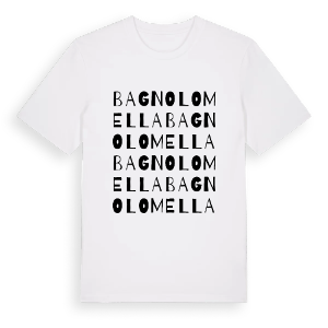 Bagnolo Mella ordlek t-shirt – ekologisk bomull t-shirt från Pinshirt
