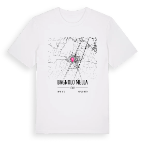 Bagnolo Mella karta t-shirt – ekologisk bomull t-shirt från Pinshirt