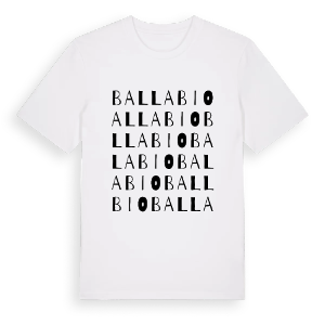 Ballabio ordlek t-shirt – ekologisk bomull t-shirt från Pinshirt