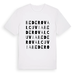 Bedero Valcuvia ordlek t-shirt – ekologisk bomull t-shirt från Pinshirt
