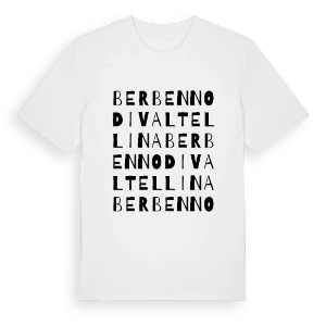 Berbenno di Valtellina ordlek t-shirt – ekologisk bomull t-shirt från PinShirt